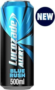 12x Lucozade Alert Blue Rush Can 500ml | London Grocery