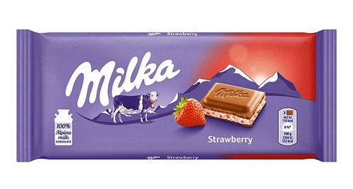 22x Milka Chocolate Strawberry 100g | London Grocery