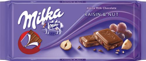 22x Milka Chocolate Raisin & Nut 100g | London Grocery