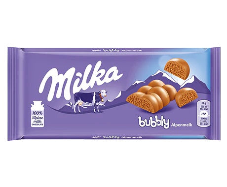 14x Milka Chocolate Bubbly Milk 90gr | London Grocery