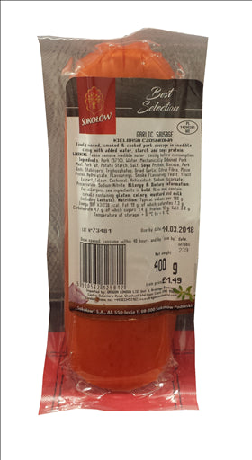 24x Sokolow Garlic Sausage | London Grocery