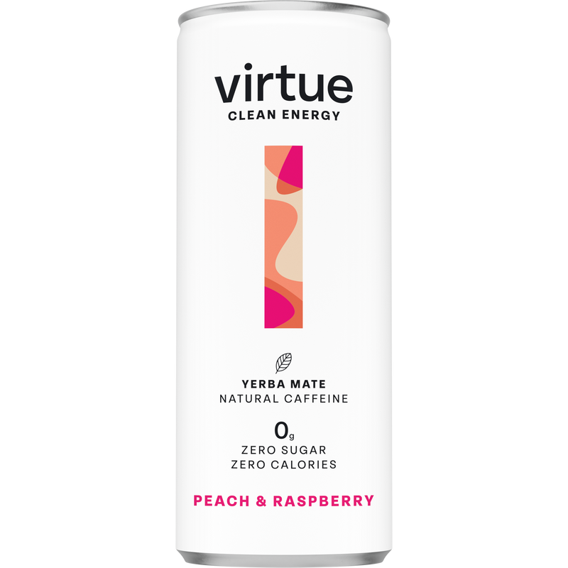 Virtue Yerba Mate Peach & Raspberry 250ml - London Grocery
