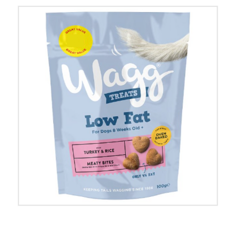 Wagg Low Fat Treats Turkey & Rice 125g x Case of 7 - London Grocery
