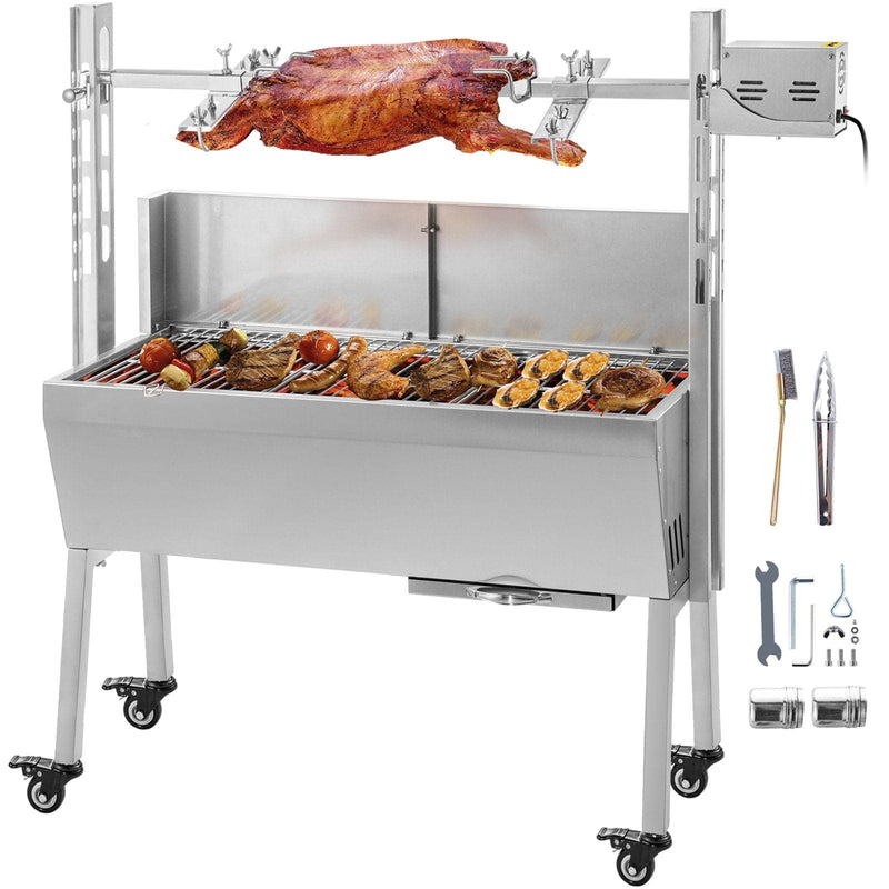 Heavy Duty BBQ Grill Rotisserie with 60kg Motor - London Grocery