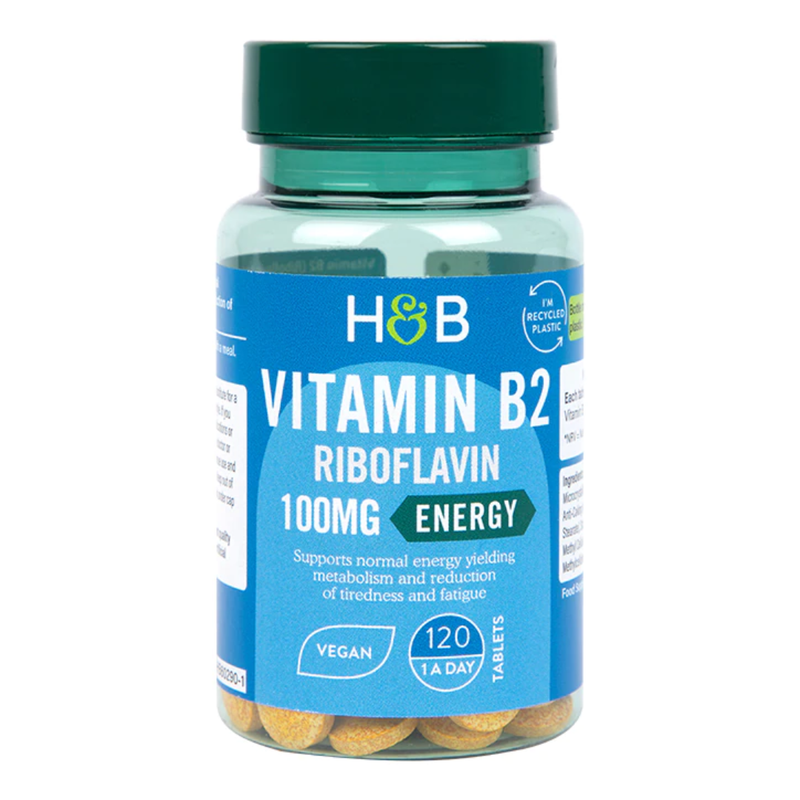 Holland & Barrett Vitamin B2 + Riboflavin 100mg 120 Tablets | London Grocery