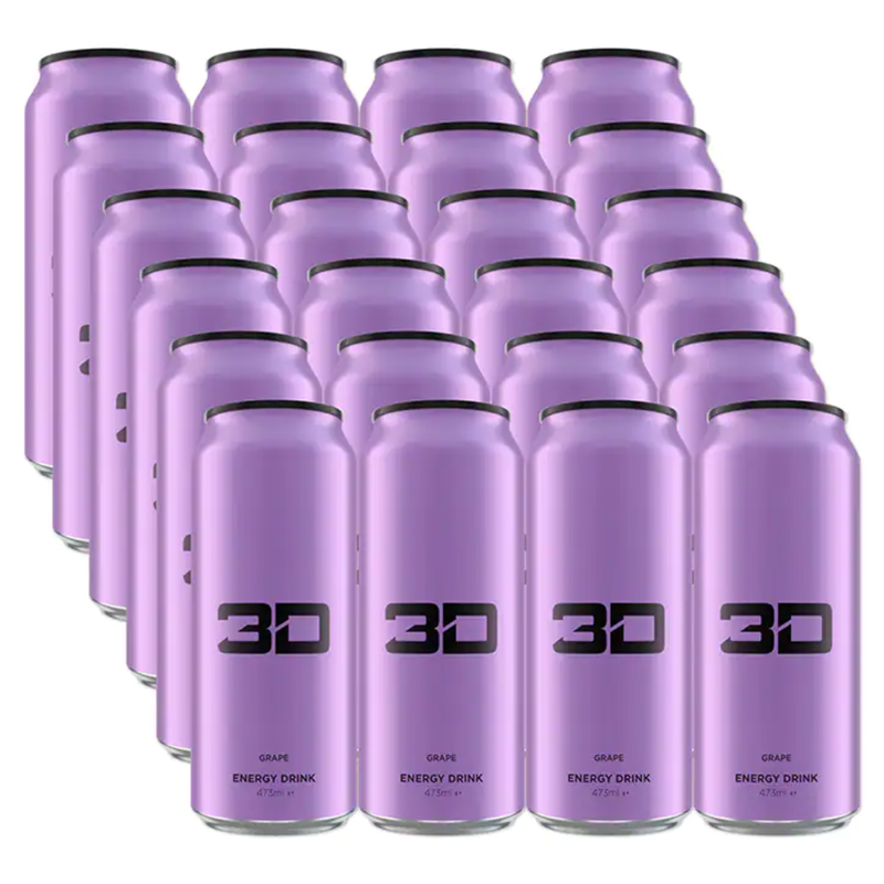 3D Energy Purple Grape Box 24 x 473ml | London Grocery