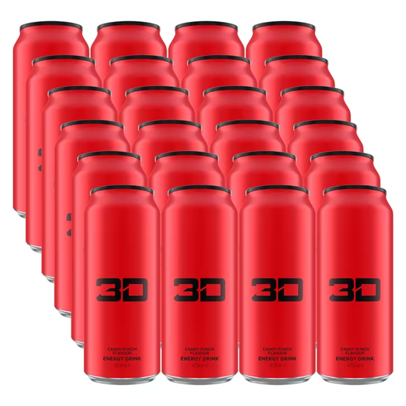 3D Energy Red Candy Punch Box 24 x 473ml | London Grocery