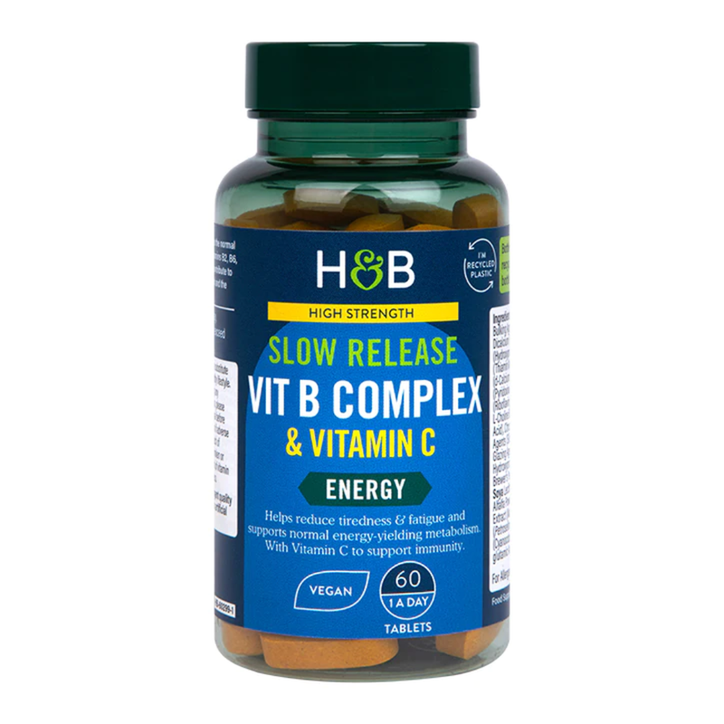 Holland & Barrett Super Strength Complete Vit B Complex + Vitamin C 60 Tablets | London Grocery