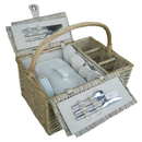 Antique Wash Lidded 4 Person Hamper | London Grocery