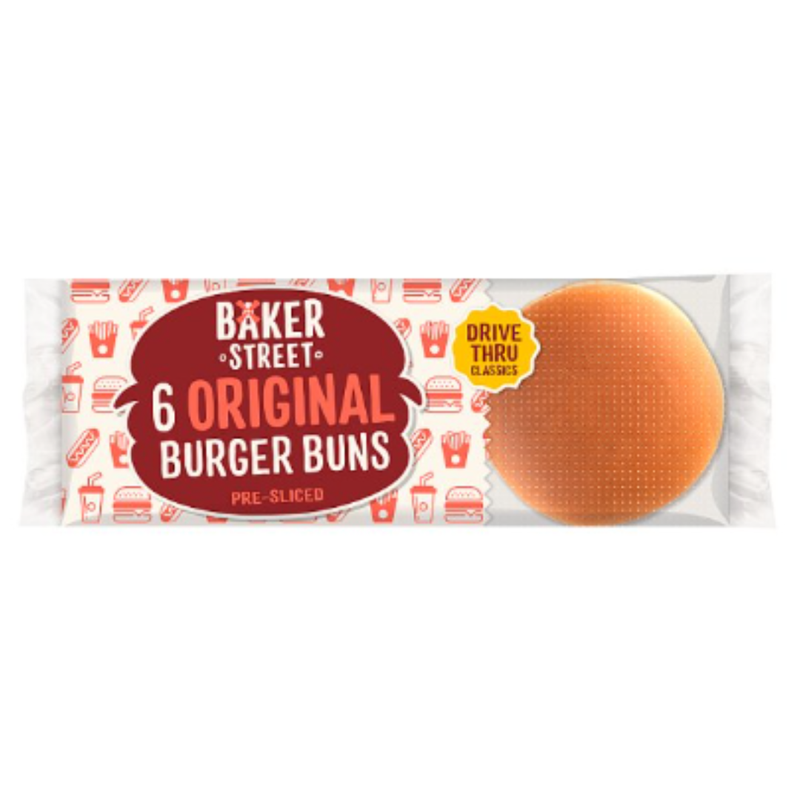Baker Street 6 Original Burger Buns x Case of 1 - London Grocery