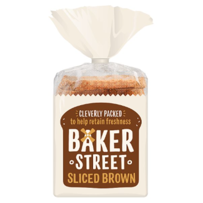 Baker Street Sliced Brown Bread 600g x Case of 9 - London Grocery