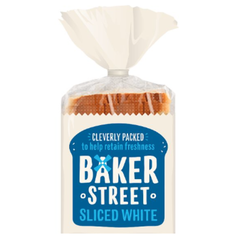 Baker Street Sliced White Bread 550g x Case of 9 - London Grocery