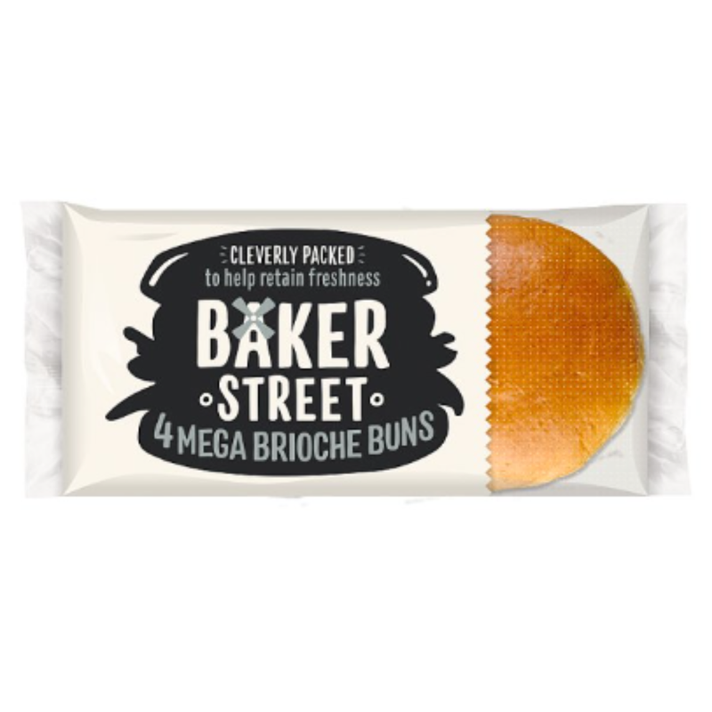 Baker Street 4 Mega Brioche Buns x Case of 7 - London Grocery