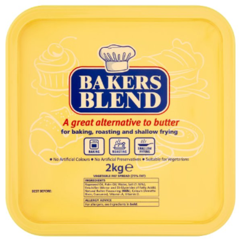 Bakers Blend Vegetable Fat Spread 2kg x 6 - London Grocery