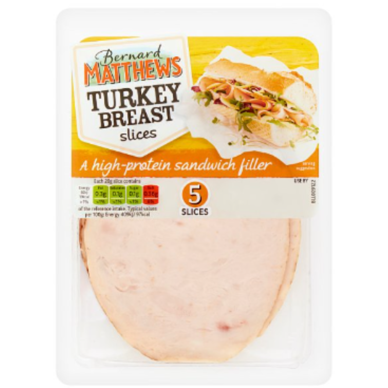 Bernard Matthews Turkey Breast 5 Slices 100g x 12 - London Grocery