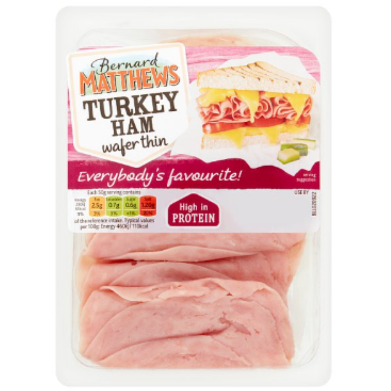 Bernard Matthews Turkey Ham Wafer Thin 120g x 12 - London Grocery