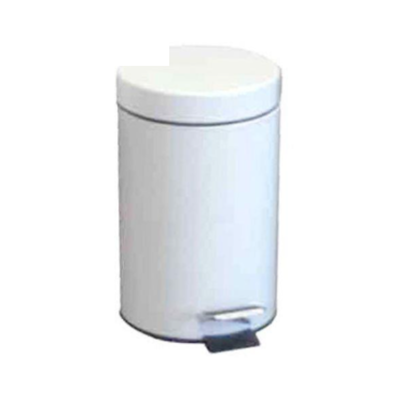 3L Pedal Bin with Plastic Liner White x Case of 1 - London Grocery