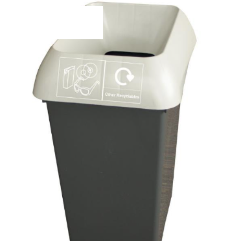 50L Recycling Bin with Light Grey Lid & Other Recycling Logo x Case of 1 - London Grocery
