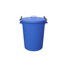 110L Clip Bin with Lid Blue x Case of 1 - London Grocery