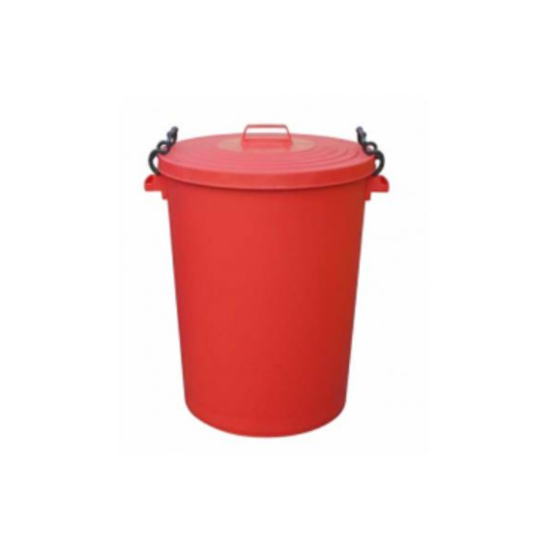 110L Clip Bin with Lid Red x Case of 1 - London Grocery