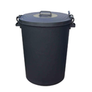 110L Clip Bin with Lid Black x Case of 1 - London Grocery