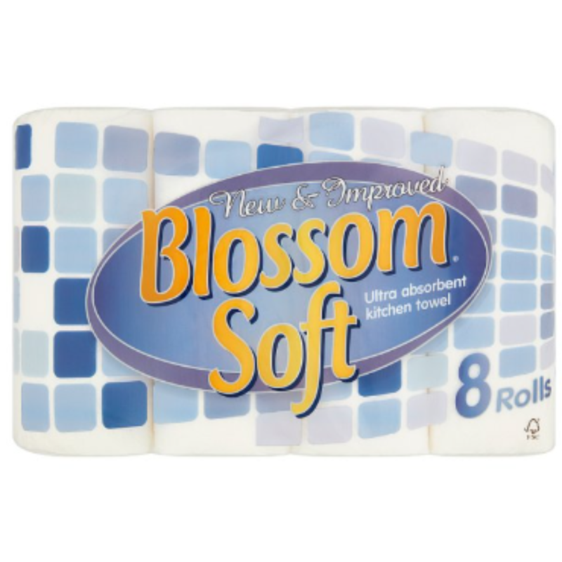 Blossom Soft Kitchen Towel 8 Roll x Case of 3 - London Grocery