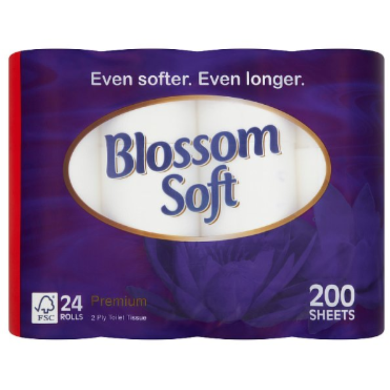 Blossom Soft Premium 2 Ply Toilet Tissue 24 Rolls x Case of 1 - London Grocery