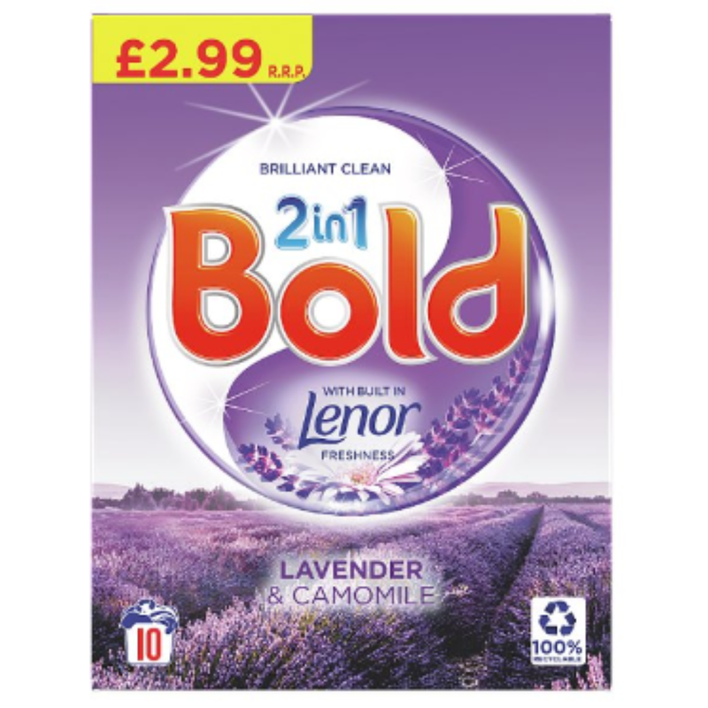 Bold 2in1 Washing Powder Lavender & Camomile 650Kg 10 Washes x Case of 6 - London Grocery