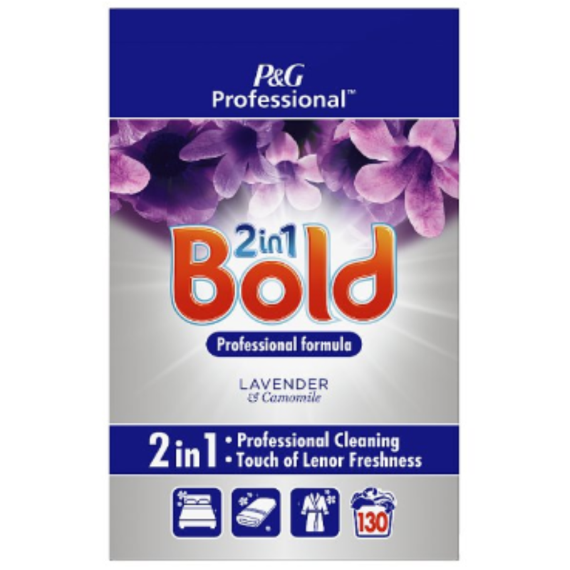 Bold 2in1 Professional Powder Detergent Lavender & Camomile 8kg 130 Washes x 1 - London Grocery