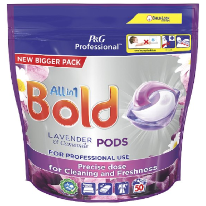 Bold 3in1 Pods Washing Liquid Capsules Lavender & Camomile 100 Washes x 1 - London Grocery
