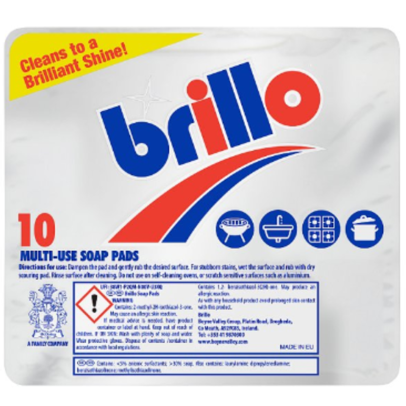 Brillo Soap Pads 10 Pack x Case of 12 - London Grocery