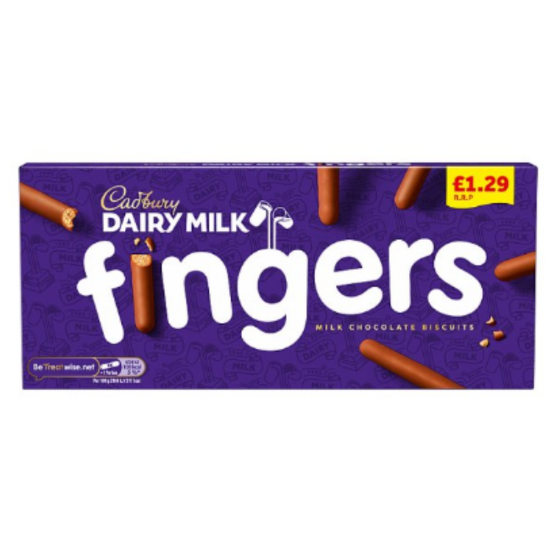 Cadbury Dairy Milk Fingers Chocolate Biscuits 114g x Case of 12 - London Grocery