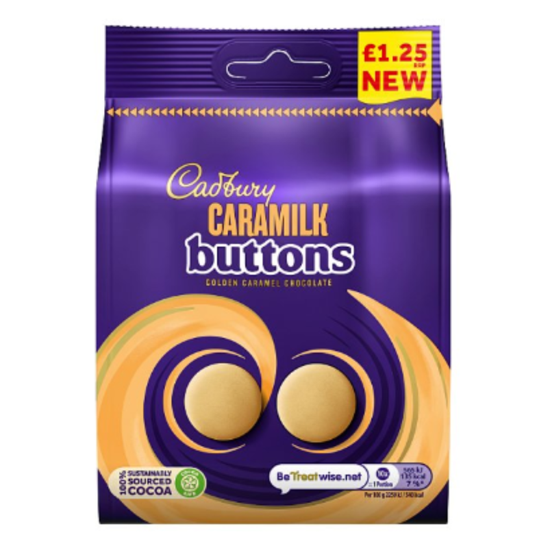 Cadbury Caramilk Buttons Chocolate Bag 90g x Case of 10 - London Grocery