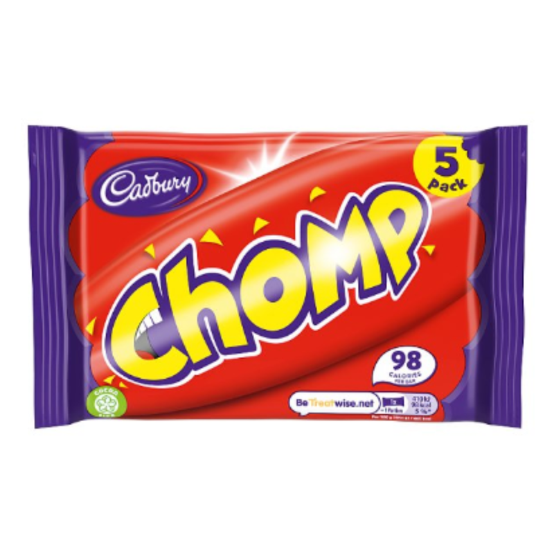 Cadbury Chomp Bar 5 Pack 105g x Case of 18 - London Grocery