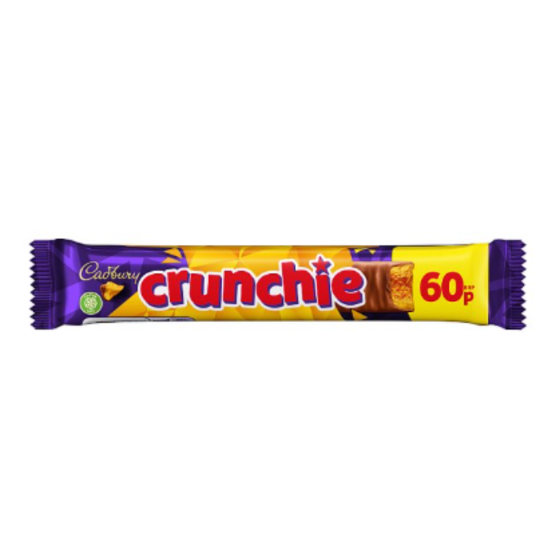 Cadbury Crunchie Chocolate Bar 40g x  Case of 48 - London Grocery
