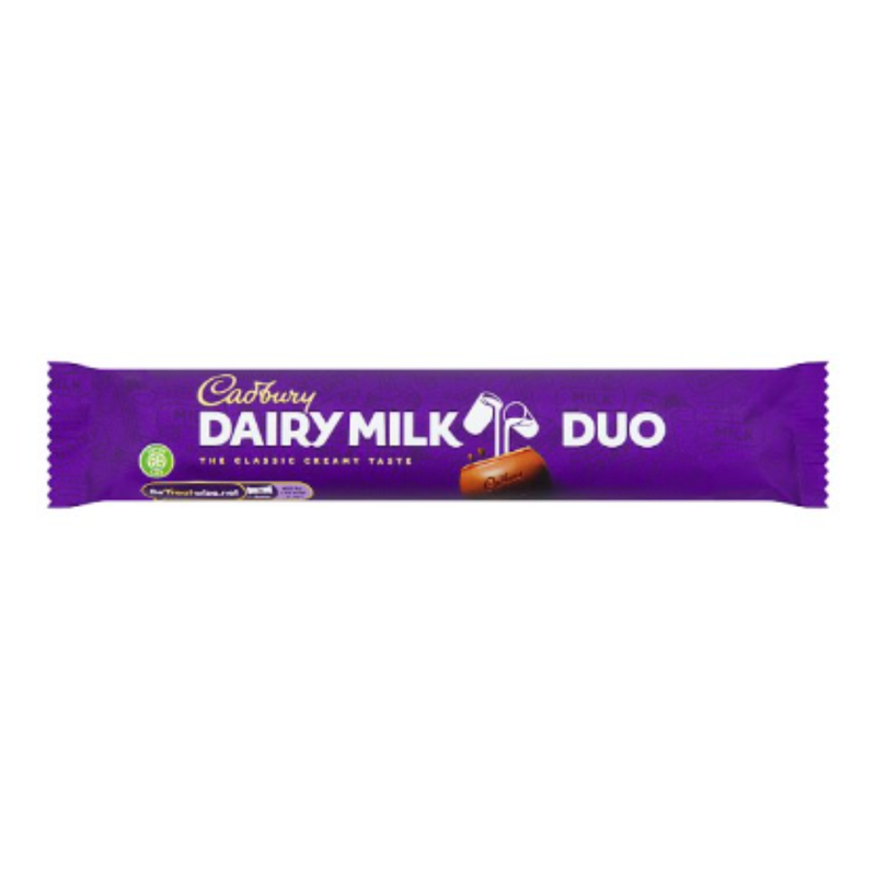 Cadbury Dairy Milk Duo Chocolate Bars 54.4g x Case of 36 - London Grocery