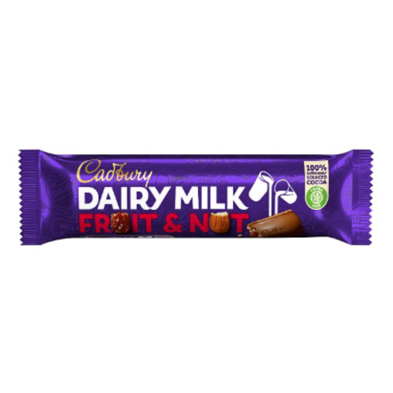 Cadbury Dairy Milk Fruit and Nut Chocolate Bar 49g x Case of 48 - London Grocery