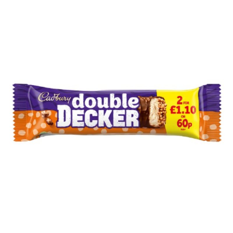 Cadbury Double Decker Chocolate Bar 54.5g x Case of 48 - London Grocery