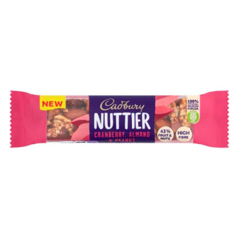 Cadbury Nuttier Cranberry, Almond & Peanut Chocolate Bar 40g x Case of 15 - London Grocery
