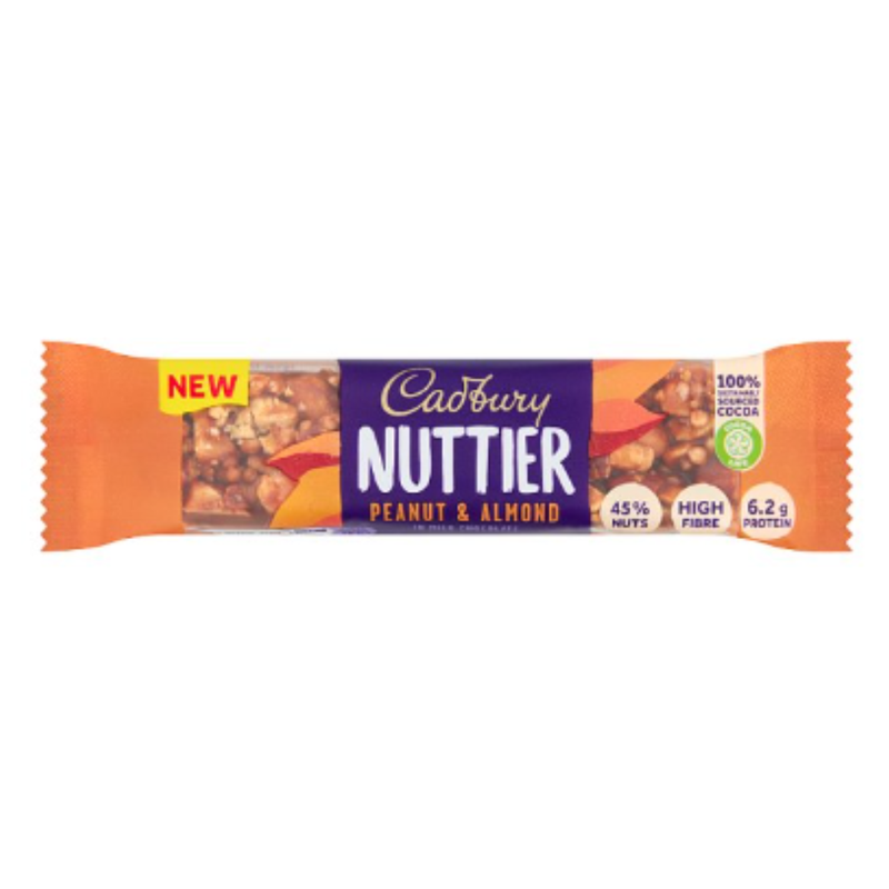 Cadbury Nuttier Peanut & Almond Chocolate Bar 40g x Case of 15 - London Grocery