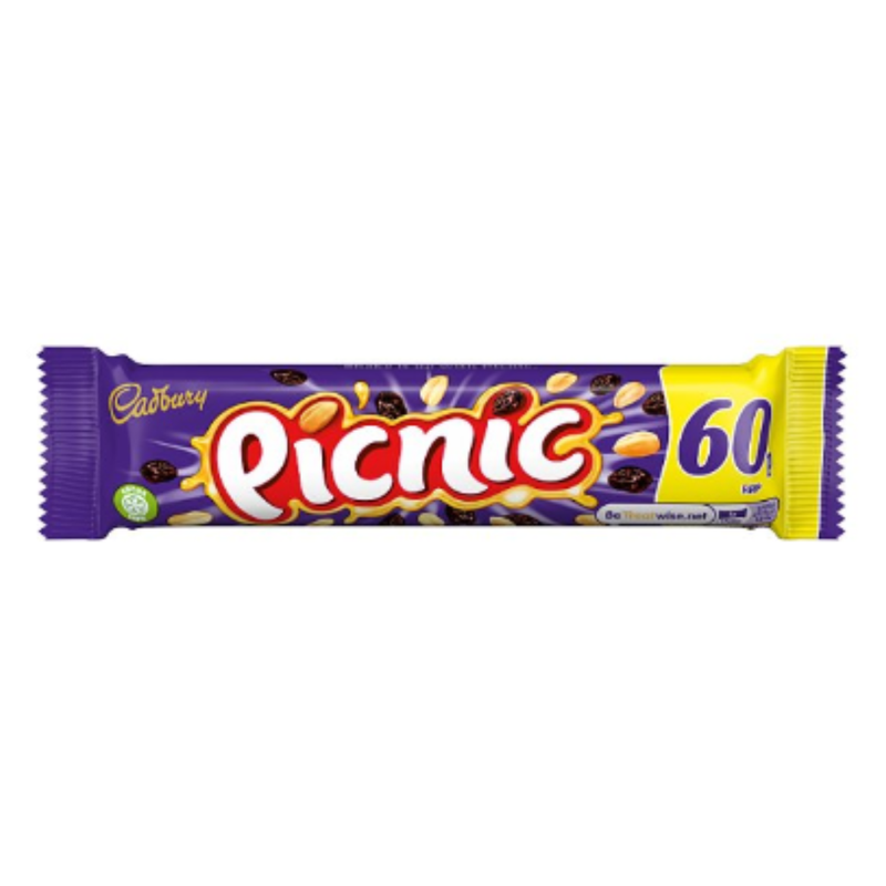 Cadbury Picnic Chocolate Bar 48.4g x Case of 36 - London Grocery