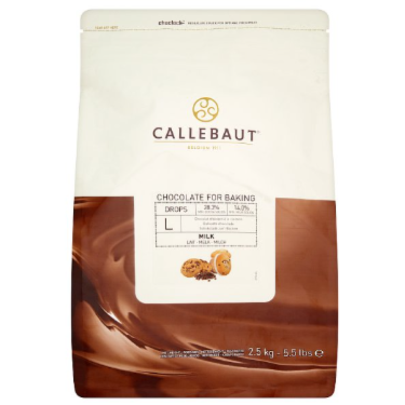 Callebaut Chocolate Drops for Baking Milk 2500g x 1 - London Grocery