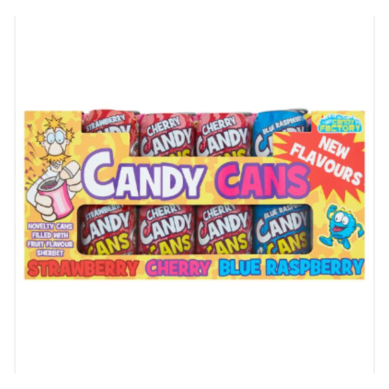 Crazy Candy Factory Candy Cans 36 x 13g x Case of 36 - London Grocery