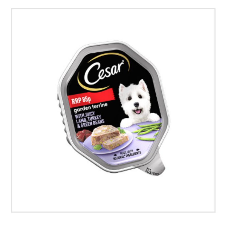 Cesar Classics Terrine Dog Food Tray Turkey & Lamb in Loaf 150g x Case of 14 - London Grocery