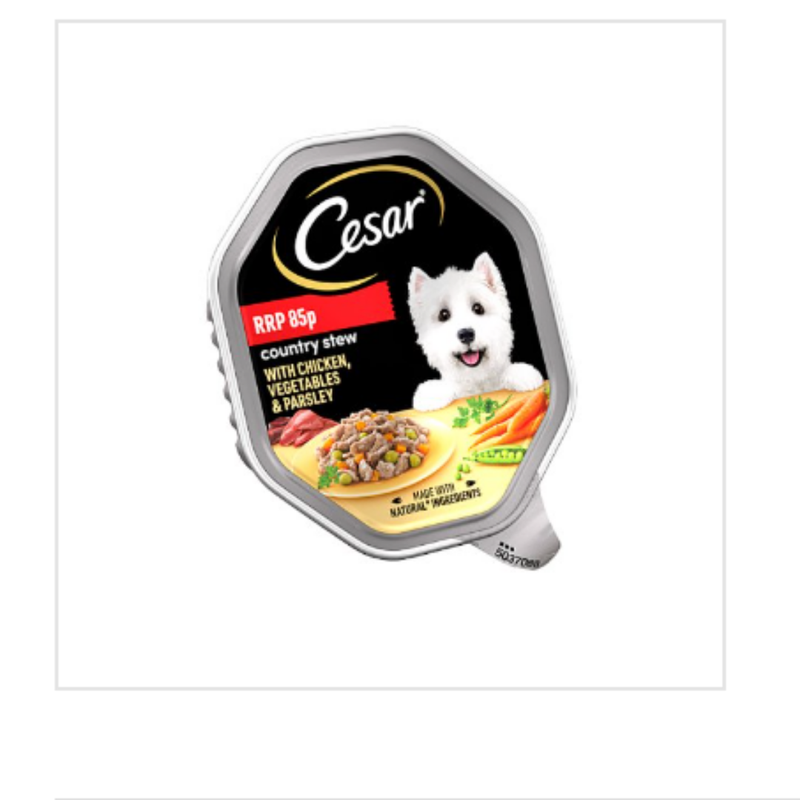 Cesar Country Kitchen Dog Food Tray Chicken & Veg in Gravy 150g x Case of 14 - London Grocery