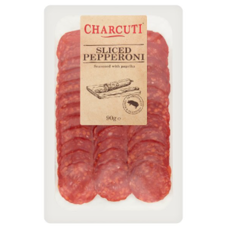 Charcuti Sliced Pepperoni 90g x 12 - London Grocery