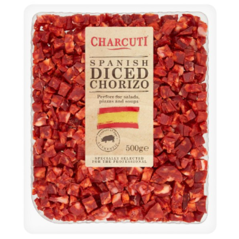 Charcuti Spanish Diced Chorizo 500g x 8 - London Grocery
