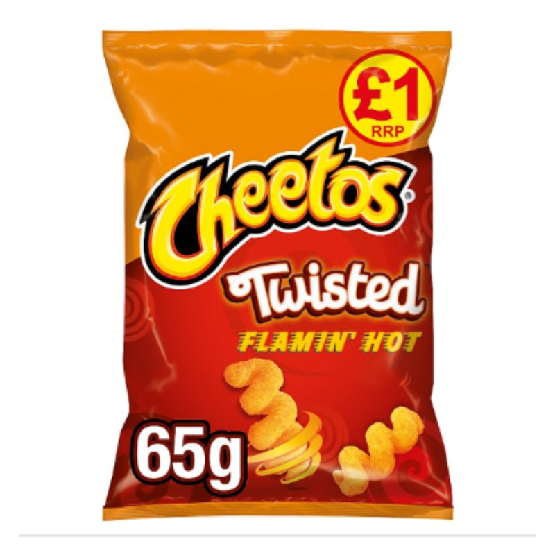 Cheetos Twisted Flamin' Hot Snacks 65g x Case of 15 - London Grocery