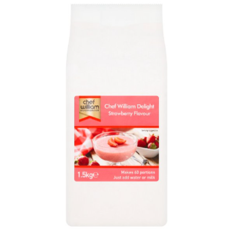 Chef William Delight Strawberry Flavour 1500g x 1 - London Grocery