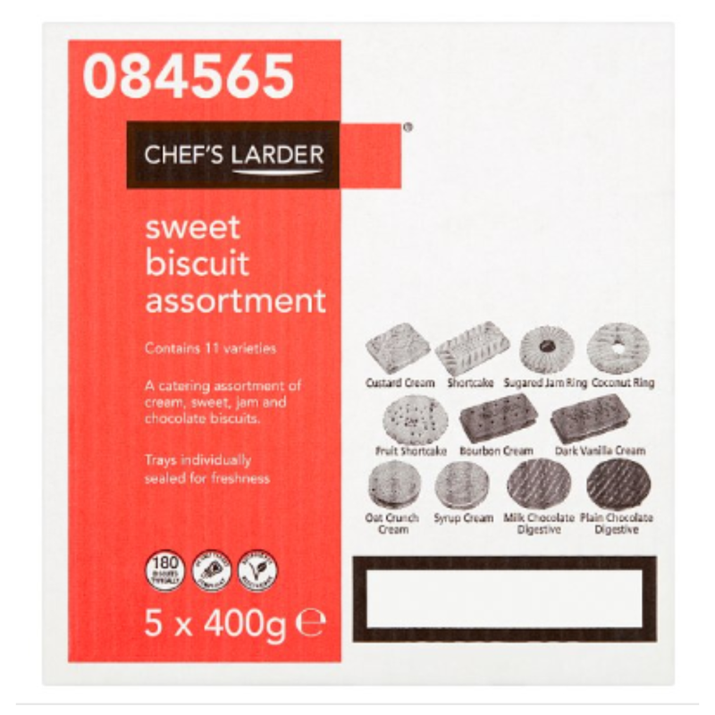 Chef's Larder Sweet Biscuit Assortment 5 x 400g x Case of 1 - London Grocery